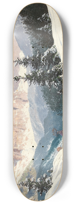 Toni Haller - A Sunny Winter Day with a View of the Dolomites 8.25 inch art skate deck