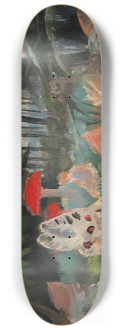 Torsten Wasastjerna - The Princess and a Butterfly Underneath a Fly Agaric, sketch for the painitng Farity Tale Princess 8.25 inch art skate deck