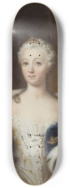 Ulrika Pasch - Louisa Ulrika of Prussia (17201782), Queen of Sweden, Princess of Prussia, queen consort of Adolf Frederick of Sweden 8.25 inch art skate deck