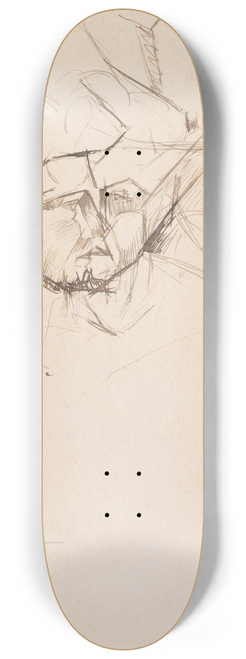 Umberto Boccioni - Analytical Study of a Womans Head Against Buildings 8.25 inch art skate deck