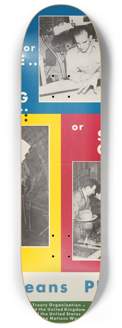 U.S. Information Agency - Whether Providing for Defense, Building a Railway, or Sharing Culture: CENTO Means Progress 8.25 inch art skate deck