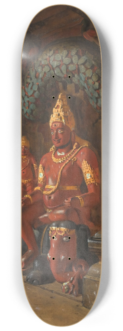 Vasily Vereshchagin - Statue of Vishnu at the Temple of Indra at Ellora 8.25 inch art skate deck