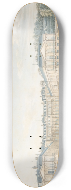 Victor-Jean Nicolle - Courtyard of the Chateau de Saint-Cloud 8.25 inch art skate deck