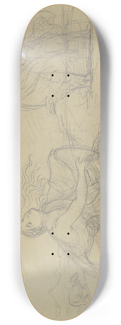 Victor Mller - Klagende Frau am Leichnam eines Mannes, rechts zwei Frauen in Waffen 8.25 inch art skate deck