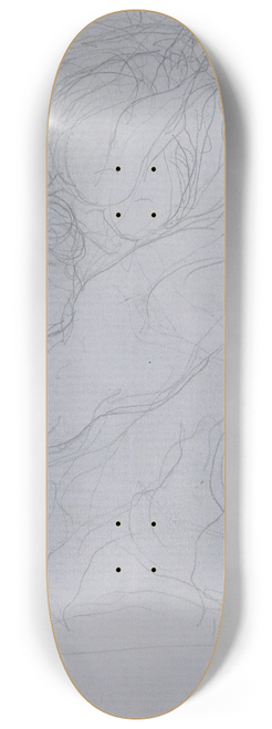 Victor Mller - Liegender weiblicher Akt in einer Landschaft, daneben eine lagernde junge Frau, diesen betrachtend 8.25 inch art skate deck