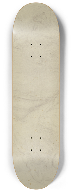 Victor Mller - Szene im Wald, links eine Gruppe klagender Frauen, rechts zwei Greise und zwei weitere Gestalten 8.25 inch art skate deck