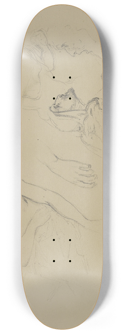 Victor Mller - Verschiedene Figuren- und Kopfstudien 8.25 inch art skate deck