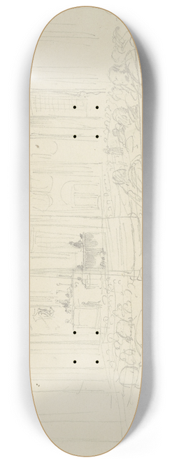 Auguste Raffet - Nationalversammlung in der Frankfurter Paulskirche 1849 8.25 inch art skate deck