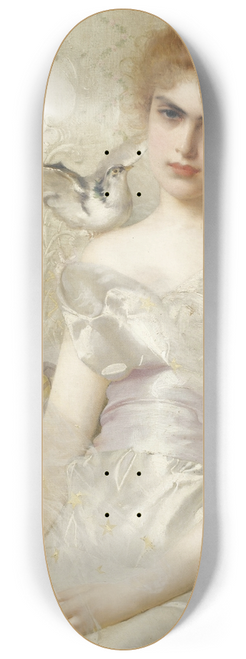Vittorio Matteo Corcos - Portrait de jeune femme 8.25 inch art skate deck