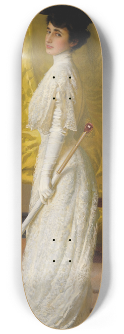 Vittorio Matteo Corcos - Portrait of Yole Biaggini Moschini 8.25 inch art skate deck