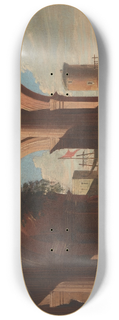 Viviano Codazzi - Doric Arcade, with the Torre di S. Vincenzo 8.25 inch art skate deck