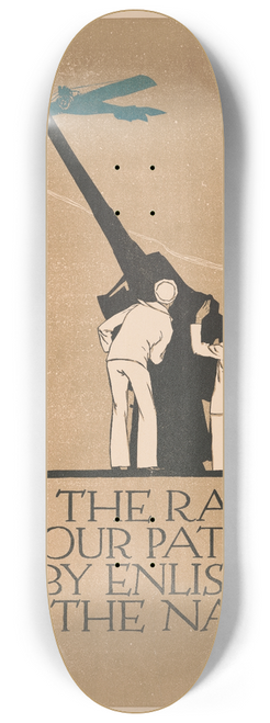 Vojtech Preissig - Find the range of your patriotism by enlisting in the Navy 8.25 inch art skate deck