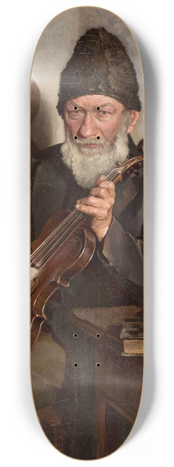 Wadysaw Ciesielski - Old man with a fiddle 8.25 inch art skate deck