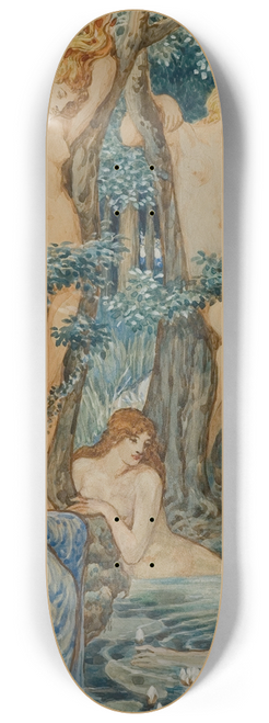 Walter Crane - Nyads and Dryads 8.25 inch art skate deck