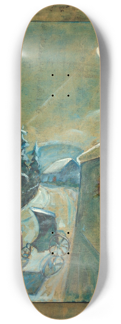 Walter Gramatt - Mondlandschaft mit Pferd 8.25 inch art skate deck