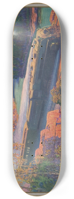Walter L. Greene - Westward bound, in the Mohawk Valley The Twentieth Century Limited, New York Central Lines 8.25 inch art skate deck