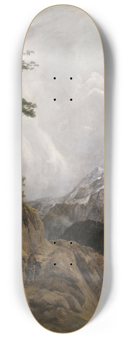 August Holmberg  - Eselreiter in Hochgebirgslandschaft 8.25 inch art skate deck