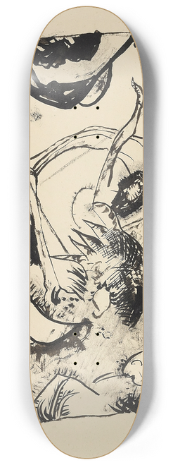 Wassily Kandinsky - Drawing for Bild auf hellem Grund 8.25 inch art skate deck