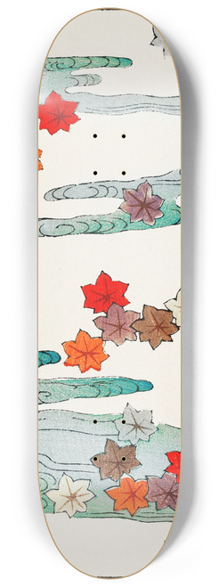Watanabe Seitei - Autumn and water illustration 8.25 inch art skate deck