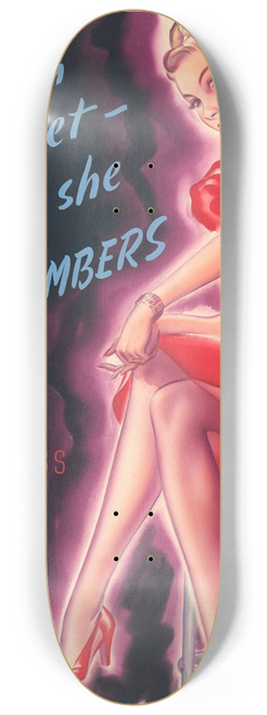 Whitear - You forget  but she remembers. Careless talk costs lives 8.25 inch art skate deck