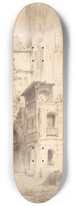 Wijnand Jan Joseph Nuijen - Rue du Gros Horloge, Rouen early 8.25 inch art skate deck