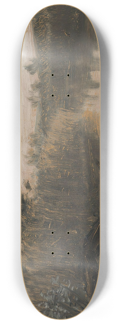 August Jerndorff - De hje Rr med de svaje, blde Duske, og de Siv [], og de krogede Ellestammer og Buskene langs Aaen 8.25 inch art skate deck