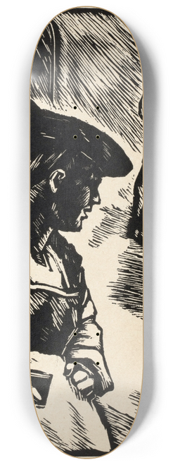 August Kratzer - Der Kirchgang 8.25 inch art skate deck