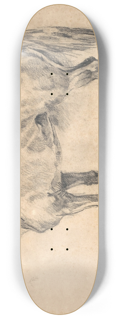 August Kratzer - Pferdestudie 8.25 inch art skate deck