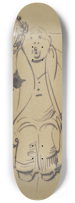 Wilhelm Busch - Frau Knopp flstert ihrem Mann etwas ihn berraschendes ins Ohr 8.25 inch art skate deck