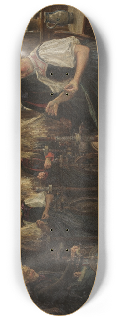 Wilhelm Gustav Friedrich Hasemann - Schwarzwlder Spinnstube 8.25 inch art skate deck