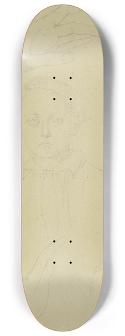 August Lucas - Bildnis Louis Frank und Handstudien 8.25 inch art skate deck