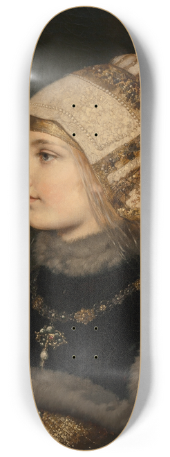 Wilhelm Menzler - A young woman in Renaissance costume 8.25 inch art skate deck
