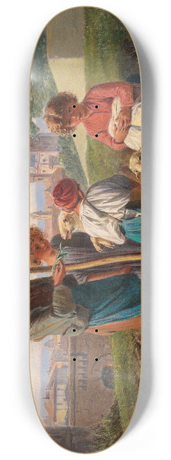 Wilhelm Richter - Bauernkinder vor den Toren von Florenz 8.25 inch art skate deck