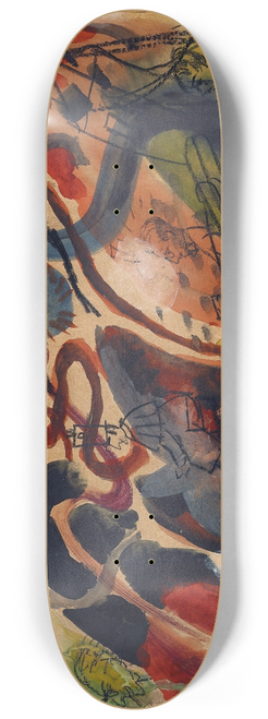 August Macke - Satirical figure on the Blue Rider 8.25 inch art skate deck