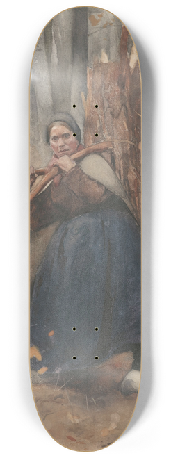 Willem Witsen - Houtsprokkelaarster 8.25 inch art skate deck