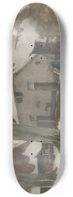 Willem Witsen - Vrouw voor een huis in een besneeuwd bos 8.25 inch art skate deck