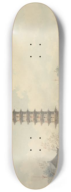 William Alexander - City of Lin Tsin, Shantung, with a View of the Grand Canal 8.25 inch art skate deck