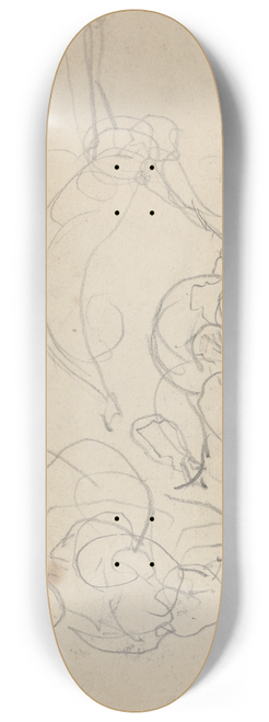 William Blake - A Figure Ascending in a Glory of Clouds 8.25 inch art skate deck