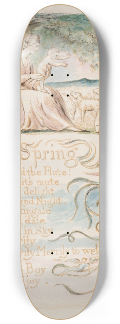 William Blake - Pl. 7  Spring 8.25 inch art skate deck