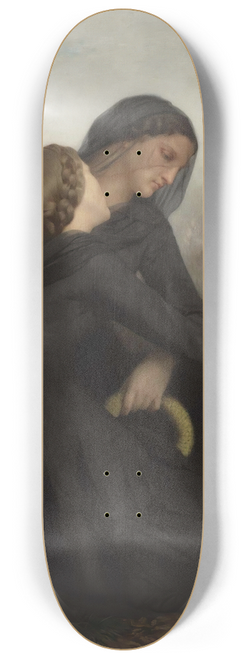 William Bouguereau - Le Jour Des Morts (All Saints Day) 8.25 inch art skate deck