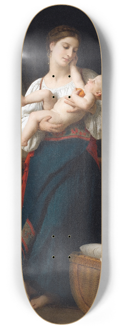 William Bouguereau - Premires caresse 8.25 inch art skate deck