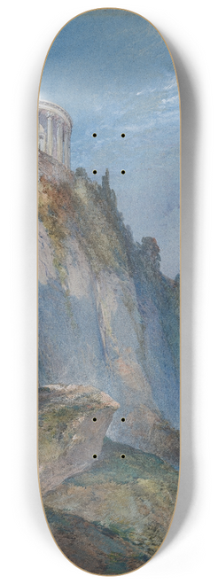 William Callow - The Temple of Vesta and the Falls at Tivoli 8.25 inch art skate deck