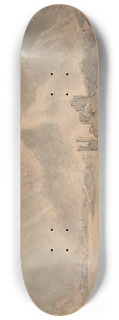 William Gilpin - Castle above a Lake with Distant Mountain under Stormy Sky 8.25 inch art skate deck