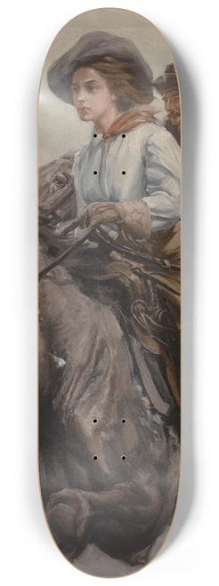 William Henry Dethlef Koerner - Riding the Range 8.25 inch art skate deck