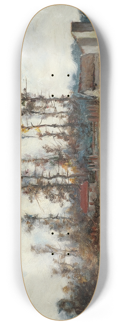 William Henry Hilliard - Landscape near Barbizon, France 8.25 inch art skate deck