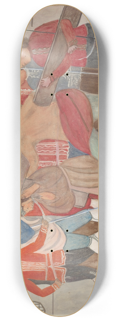 William Herbert - Station of the Cross No. 2  The Cross is Laid on Jesus 8.25 inch art skate deck