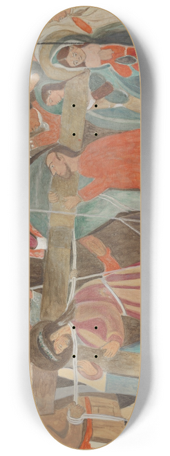 William Herbert - Station of the Cross No. 5  Jesus is Assisted in Carrying His Cross 8.25 inch art skate deck