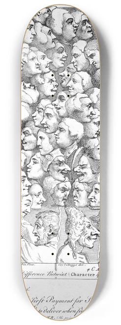 William Hogarth - Characters and Caricaturas 8.25 inch art skate deck