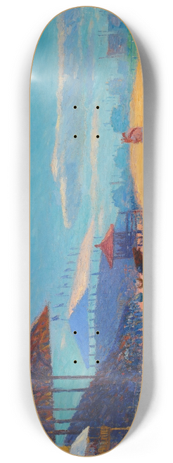 William James Glackens - Race Track 8.25 inch art skate deck