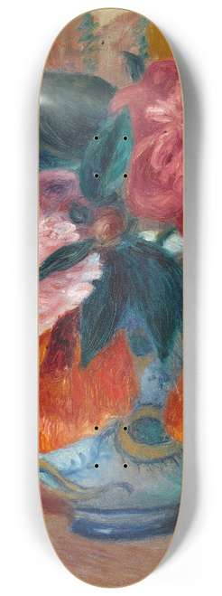 William James Glackens - Tulips and Peonies in Pitcher 8.25 inch art skate deck
